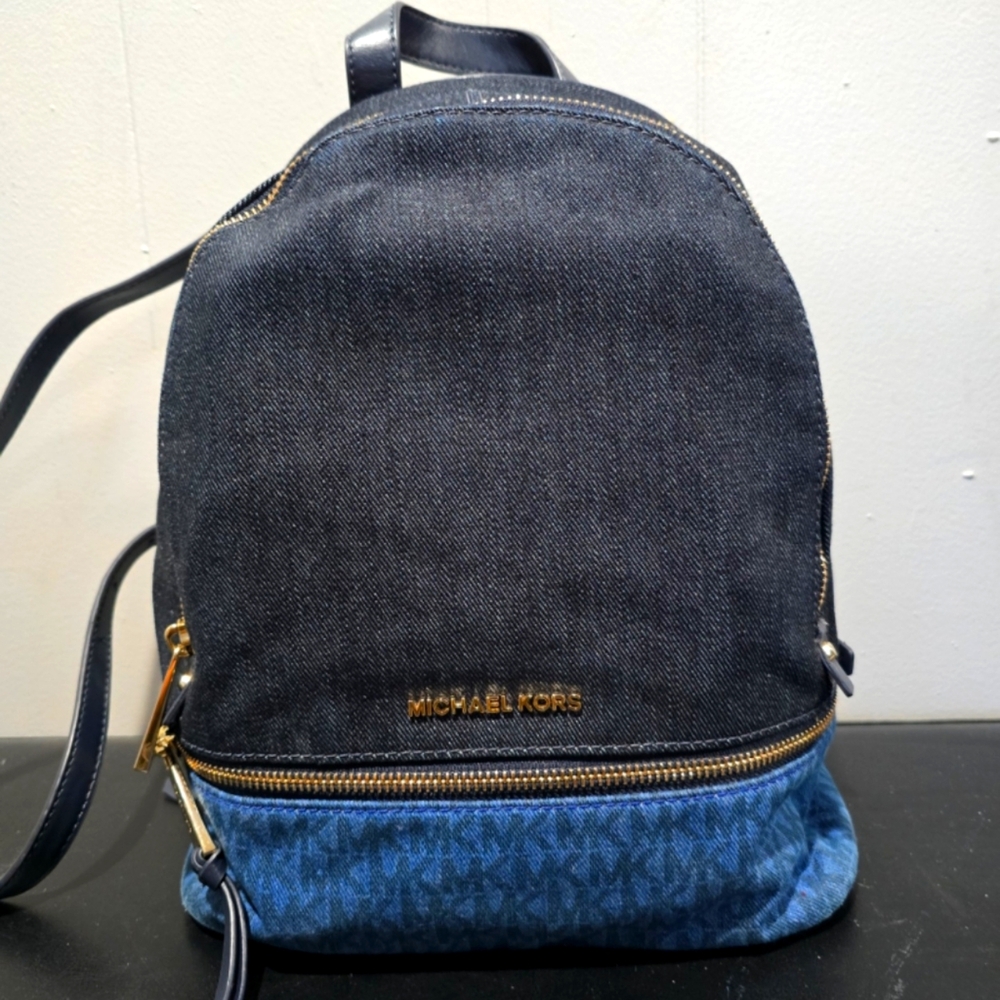 Michael Kors Two-Tone Denim Backpack